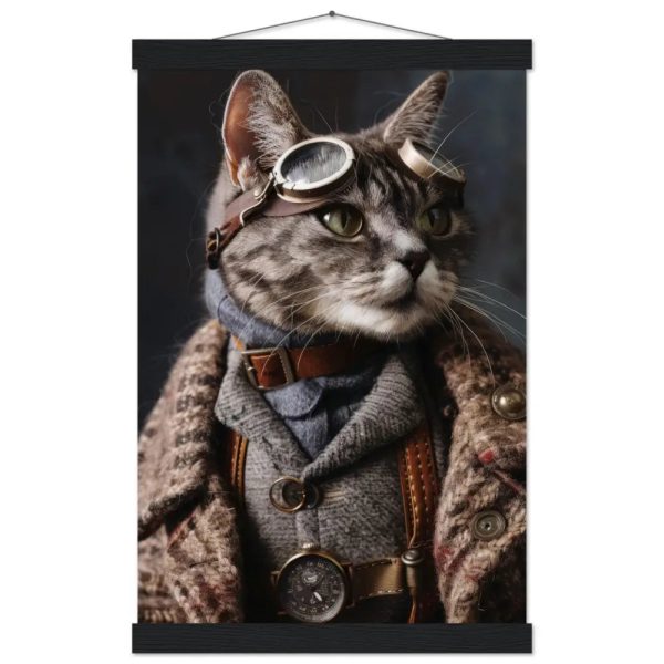 Schoolposter van een mannelijke Egyptische Mau kat