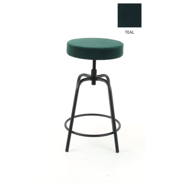 Werkwoonkruk Laag Rond - Velvet Earth Teal