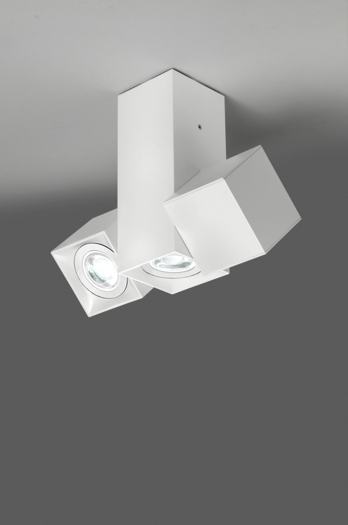Dau 80 plafondlamp 3 x GU10 gestructureerd wit - Afbeelding 1