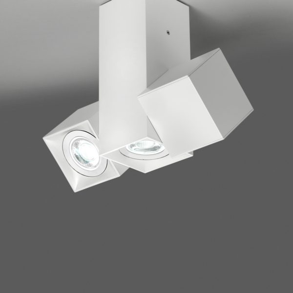 Dau 80 plafondlamp 3 x GU10 gestructureerd wit
