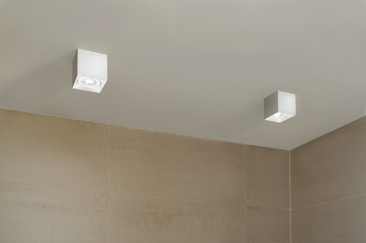 Dau 80 plafondlamp GU10 gestructureerd wit - Afbeelding 3