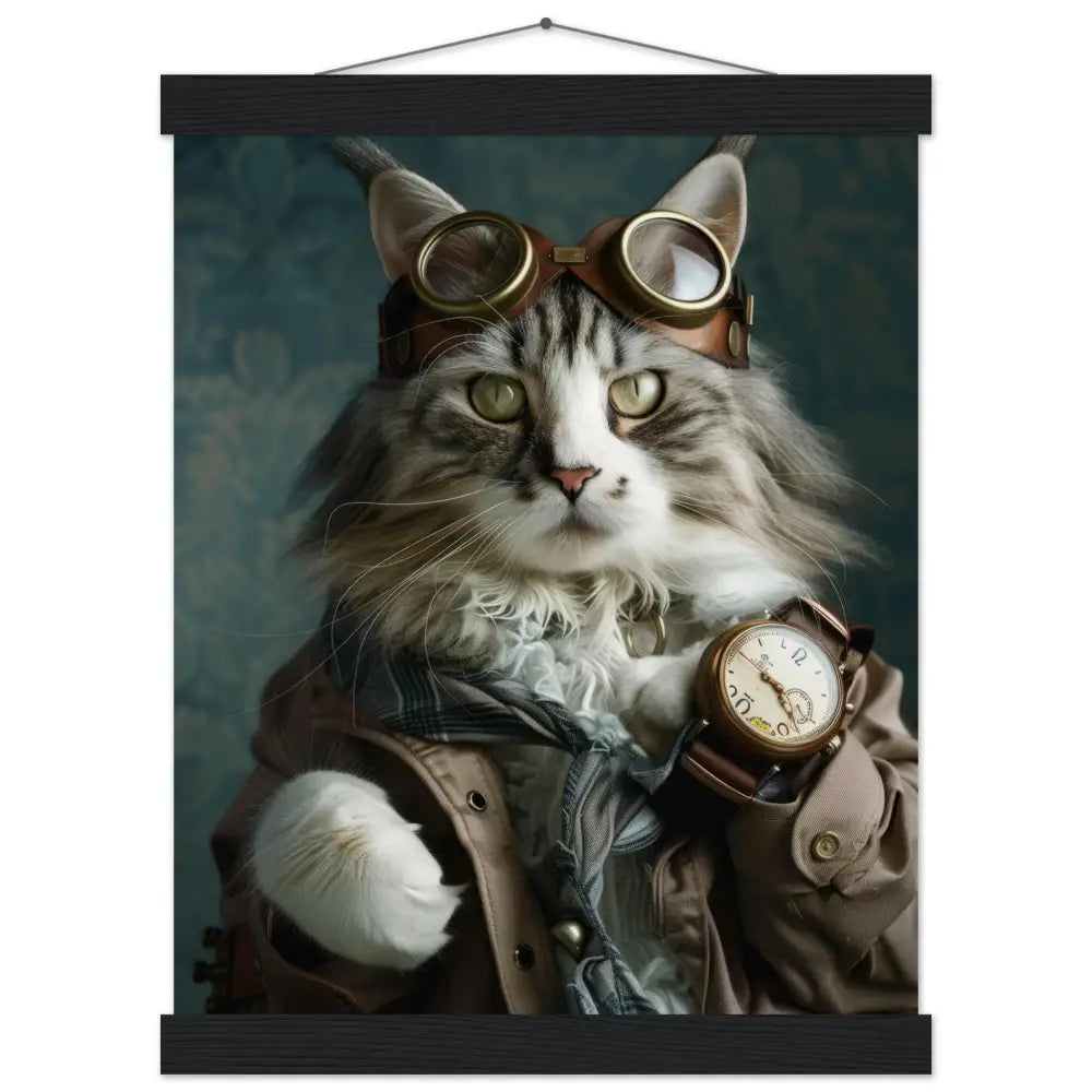 35b6b2f5-e813-4ff2-8fce-8043db96abf3-0.jpg Schoolposter van een vrouwelijke Maine Coon kat - Afbeelding 1