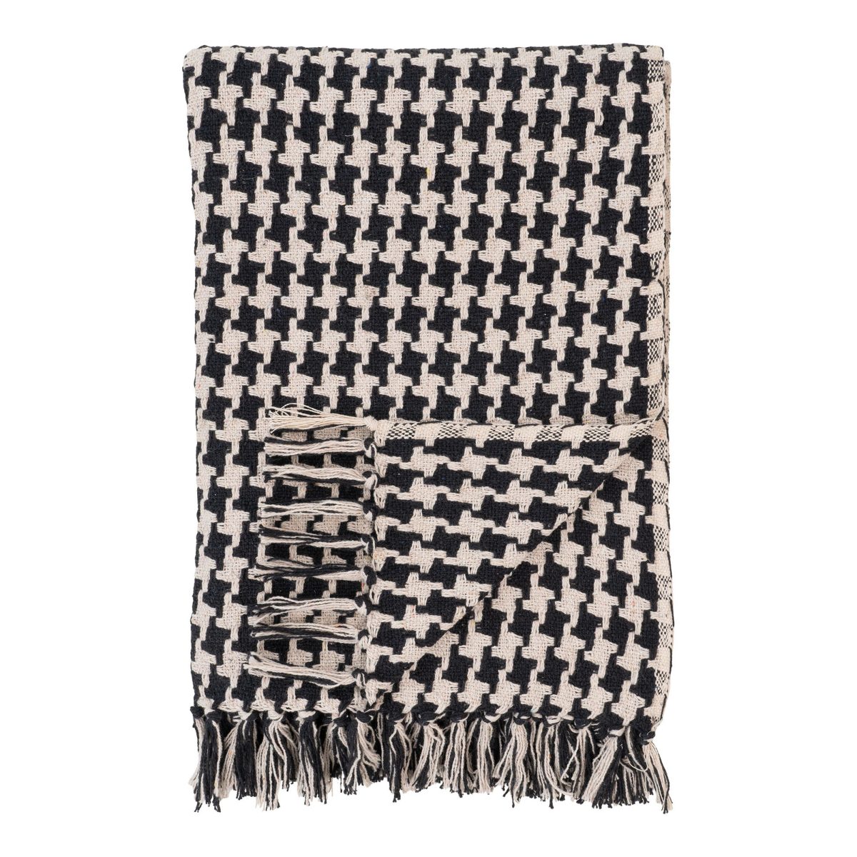 Zijden Plaid - Plaid, zwart/beige, 130x180 cm - Afbeelding 1