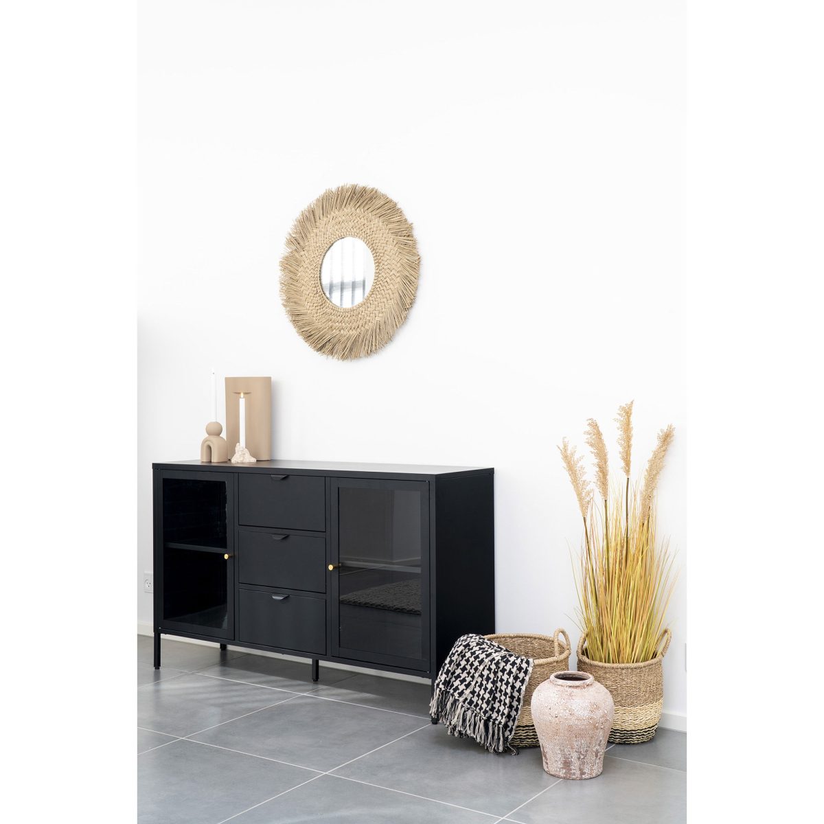 Zijden Plaid - Plaid, zwart/beige, 130x180 cm - Afbeelding 4