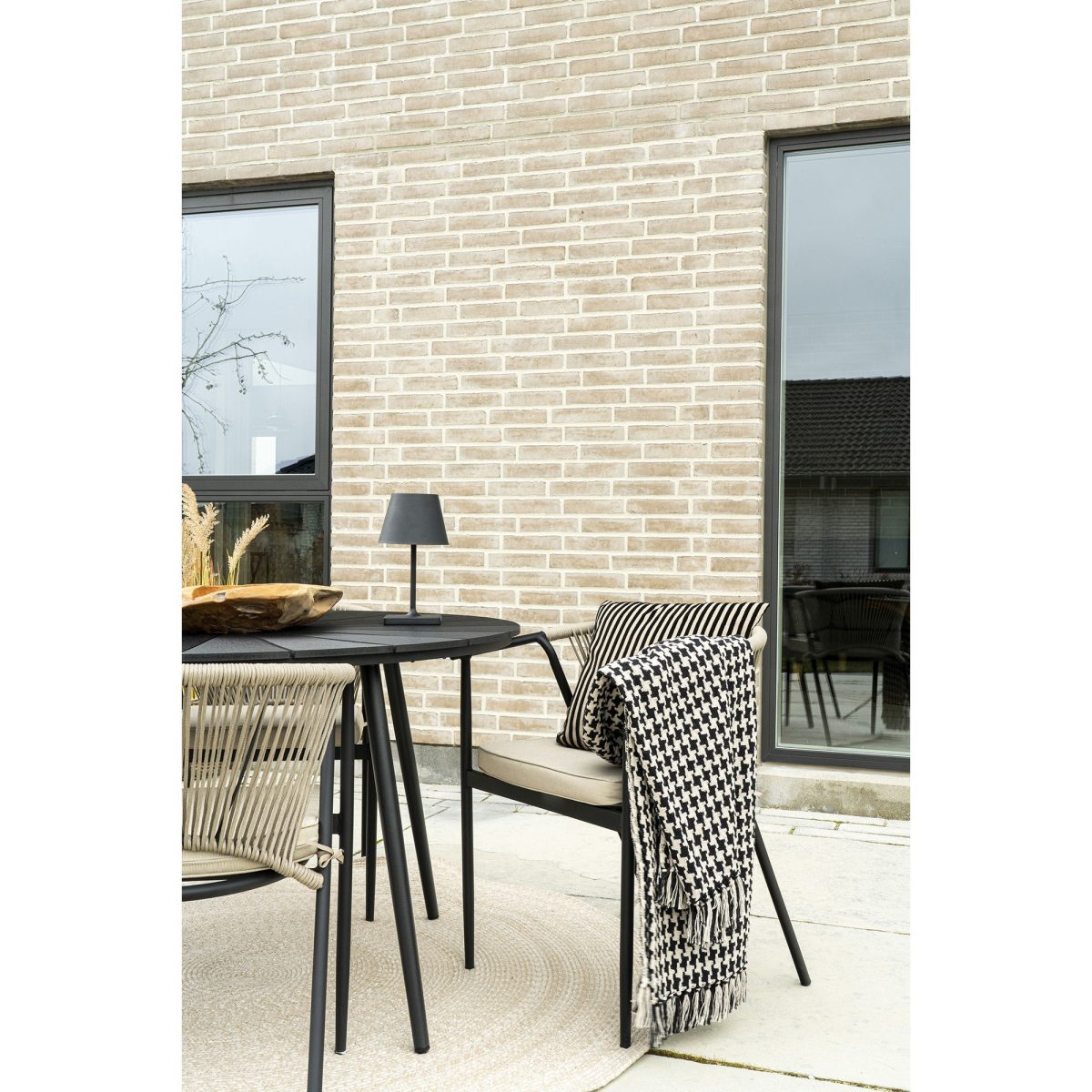 Zijden Plaid - Plaid, zwart/beige, 130x180 cm - Afbeelding 5