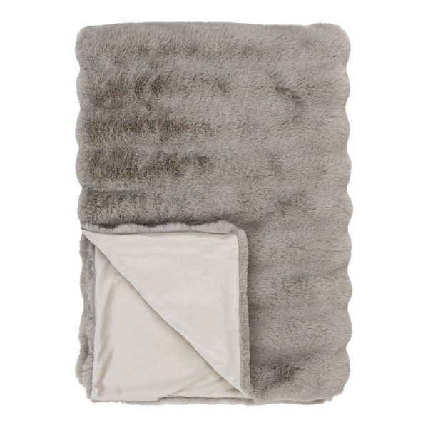 Galena Plaid - Plaid, kunstbont, beige 130x180 cm