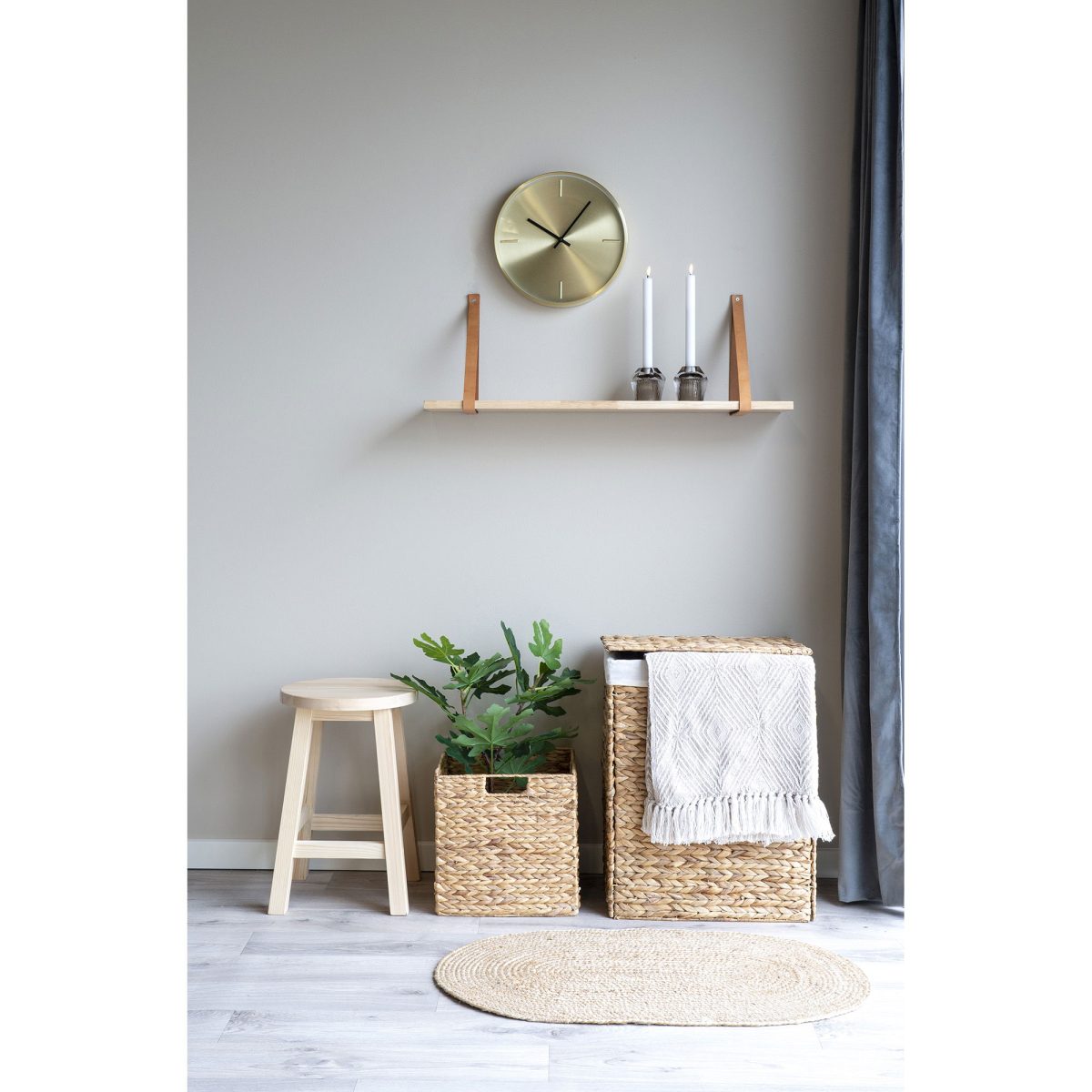 Plaid in katoen, ivoor/beige, design B, 130x160 cm - Afbeelding 3