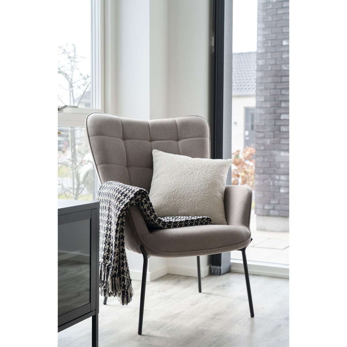 Savannah Kussen - Kussen in bouclé, beige, 45x45 cm - Afbeelding 2