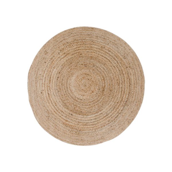 Bombay Tapijt - Tapijt van gevlochten jute, naturel, Ø90 cm