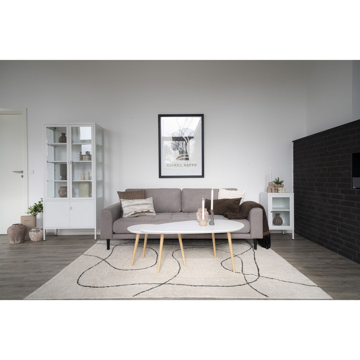 Tampa Tapijt - Tapijt van natuurlijk katoen met print 160x230 cm - Afbeelding 4