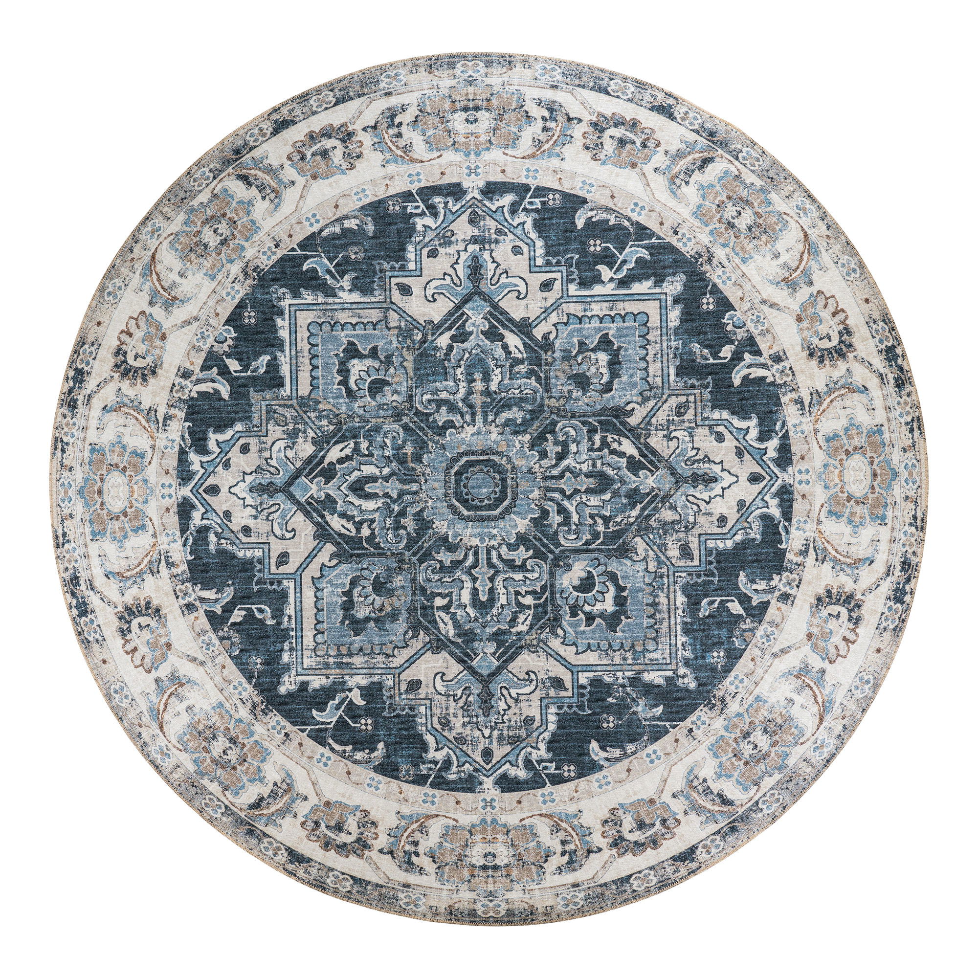 3981281-0.jpg Havana Tapijt - Tapijt, blauw, Ø200 cm - Afbeelding 1