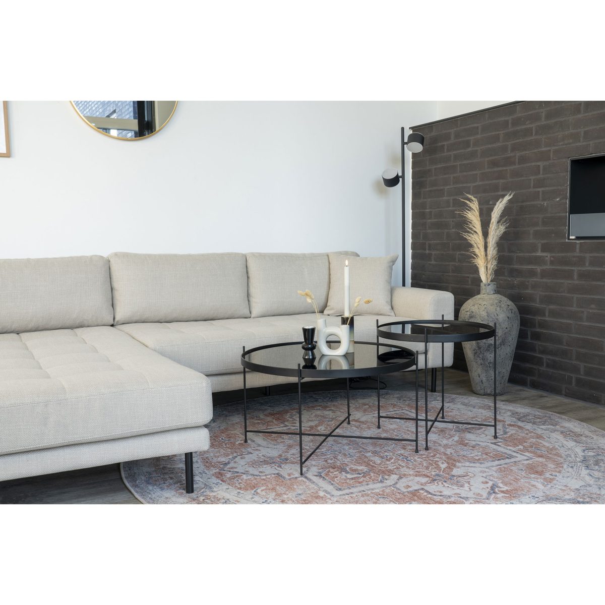 Havana Tapijt - Tapijt, oranje/blauw, Ø200 cm - Afbeelding 3