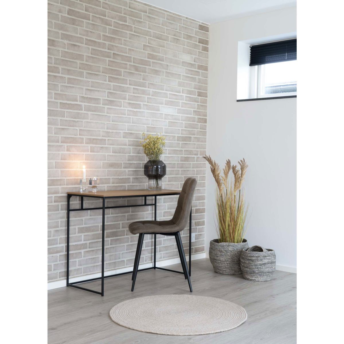 Menorca tapijt - tapijt van 100% gerecycled plastic, zand, Ø120 cm - Afbeelding 2