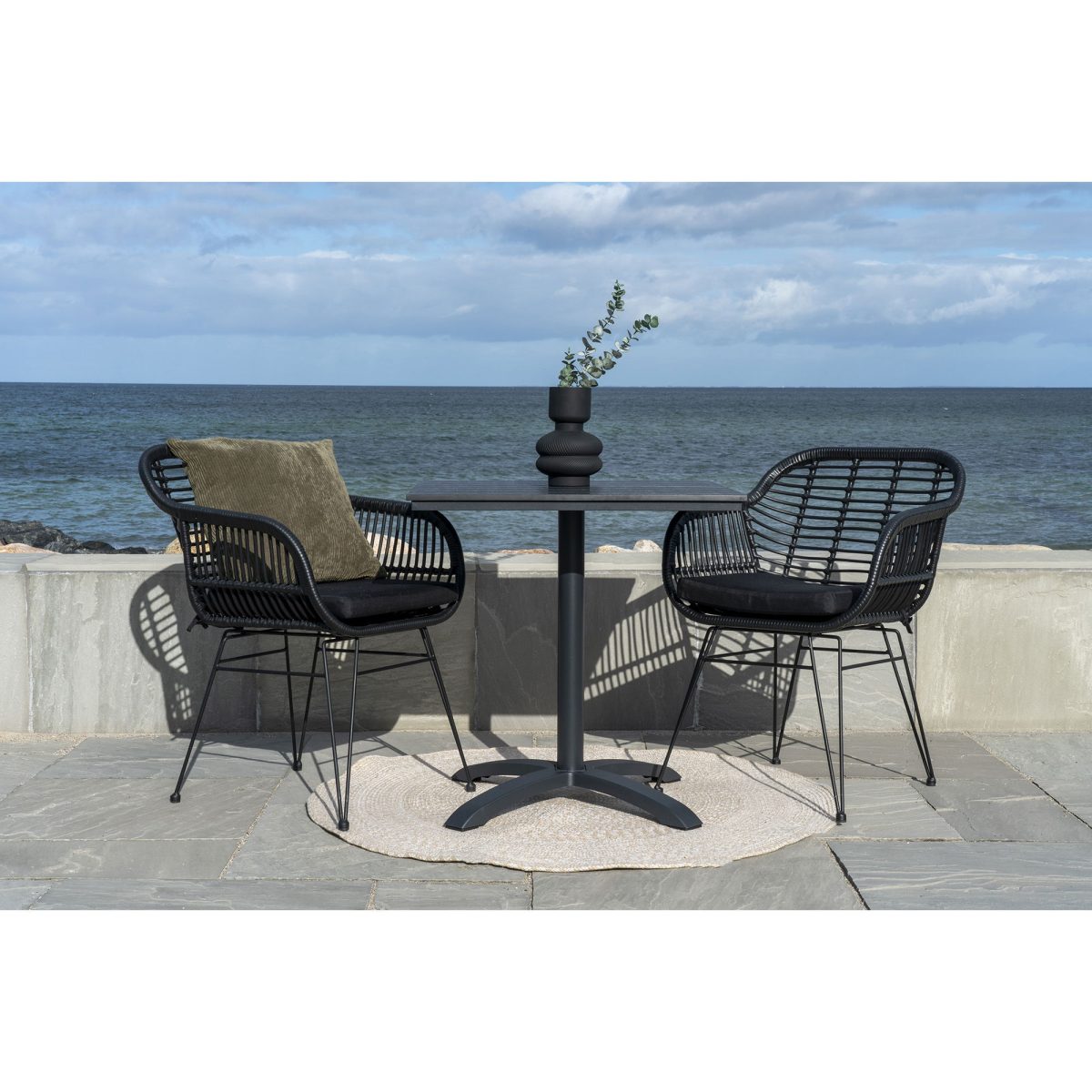 Menorca tapijt - tapijt van 100% gerecycled plastic, zand, Ø120 cm - Afbeelding 5