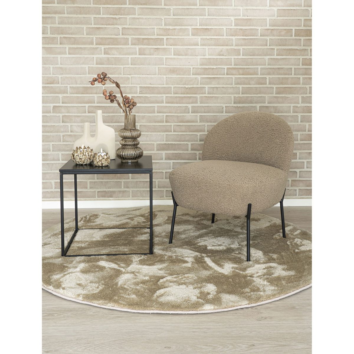 Miami Tapijt - Tapijt, rond, zandkleur, Ø160 cm - Afbeelding 3