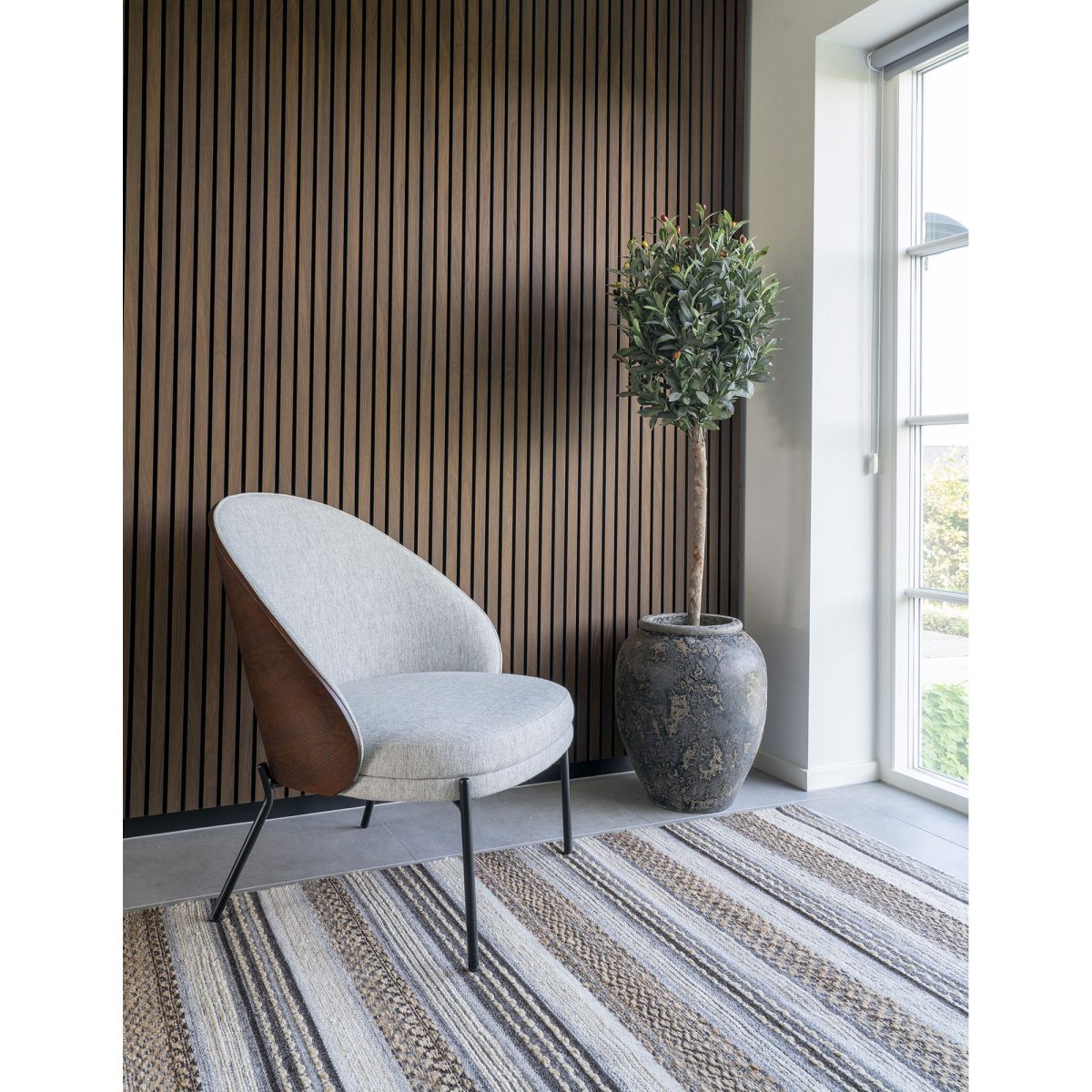 Meerena Tapijt - Tapijt, handgeweven, natuur/grijs, 160x230 cm - Afbeelding 2