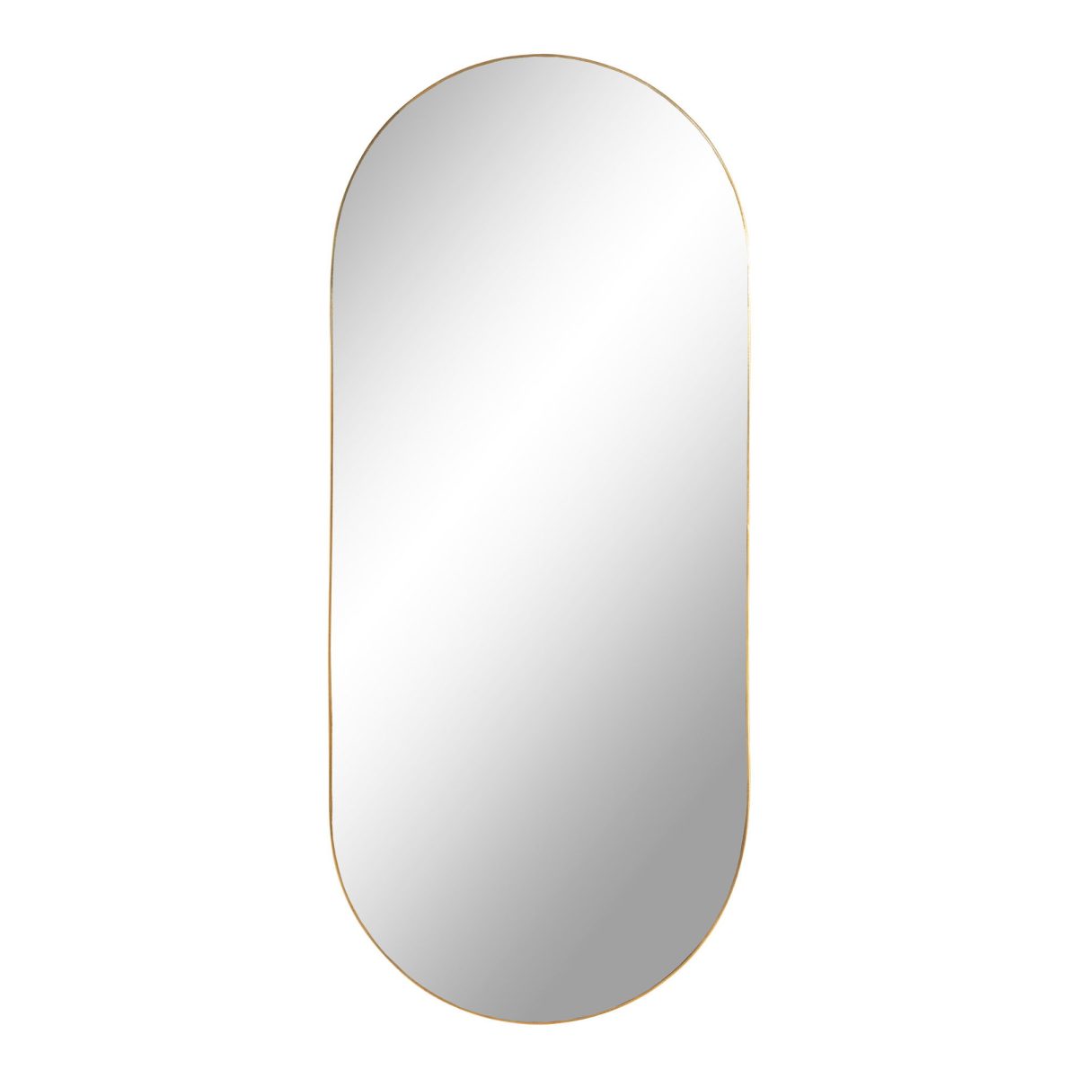 Miroir ovale Jersey - Miroir ovale avec cadre aspect laiton 35x80 cm - Afbeelding 1
