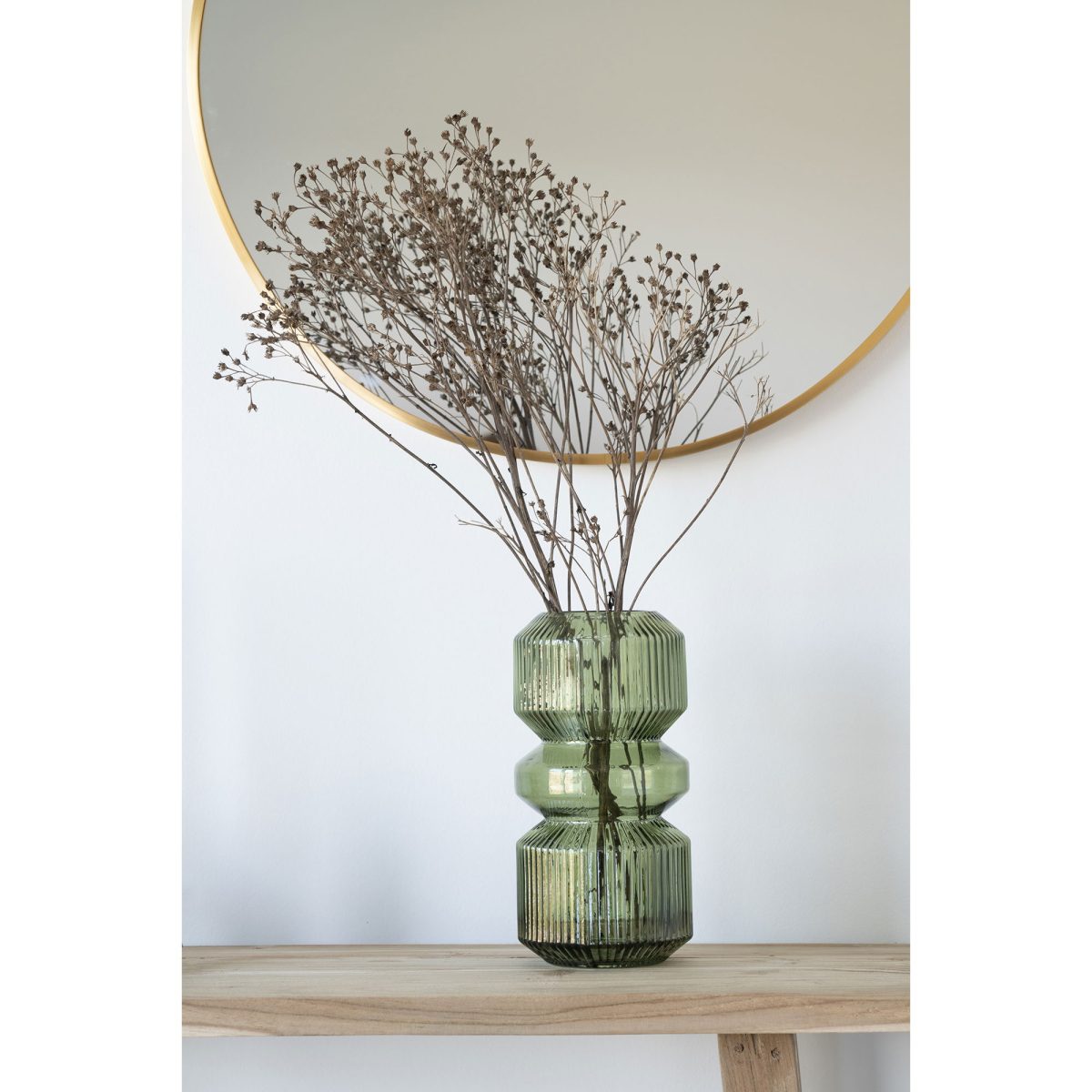 Madrid Spiegel - Spiegel met messing-look frame Ã˜60 cm - Afbeelding 3