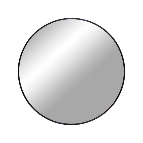 Miroir Madrid - Miroir avec cadre noir Ø60 cm