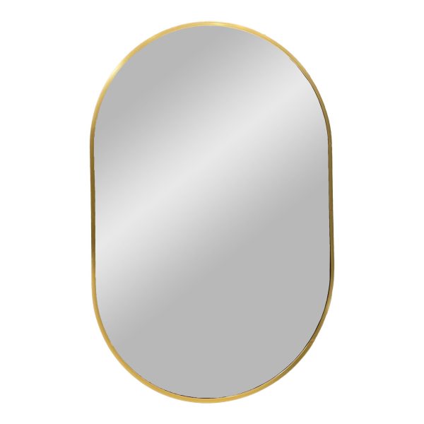 Miroir Madrid - Miroir avec cadre aspect laiton 50x80 cm