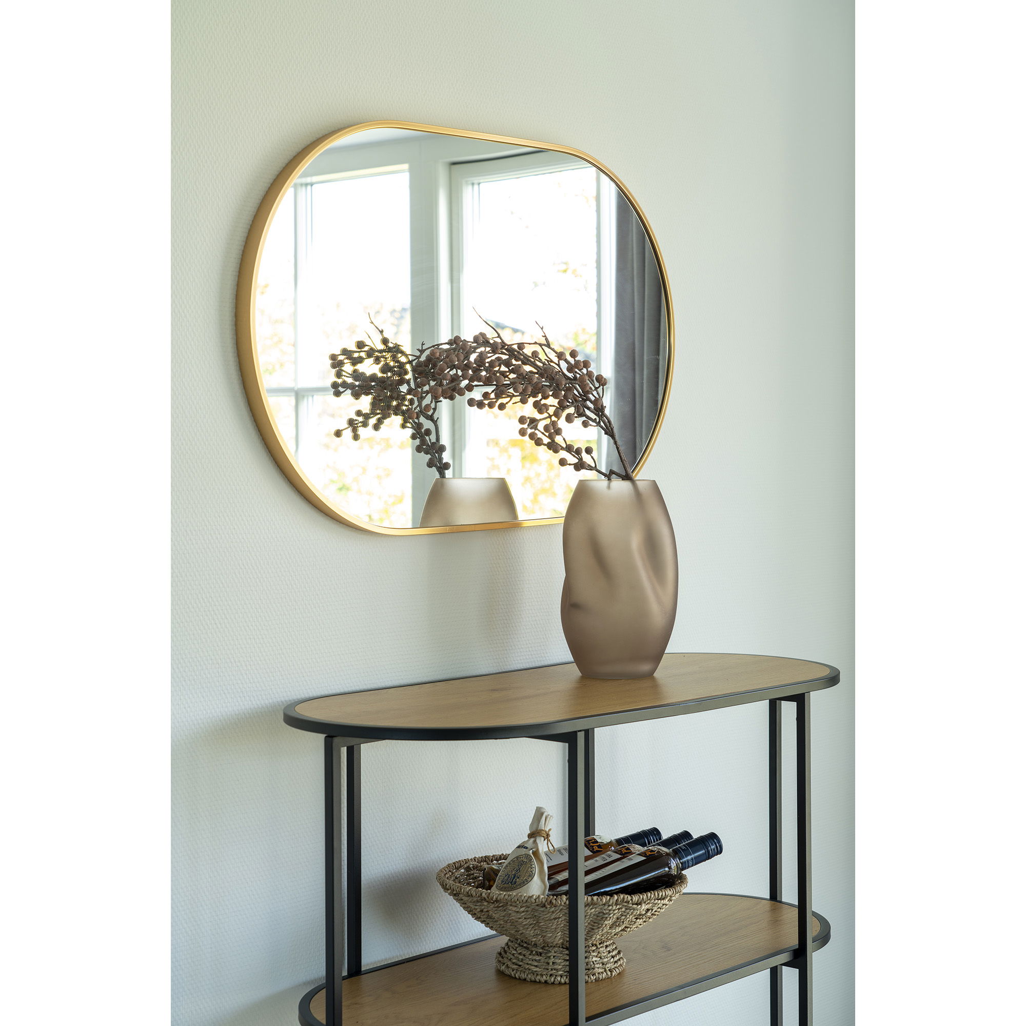 4001550-1.jpg Miroir Madrid - Miroir avec cadre aspect laiton 50x80 cm - Afbeelding 2