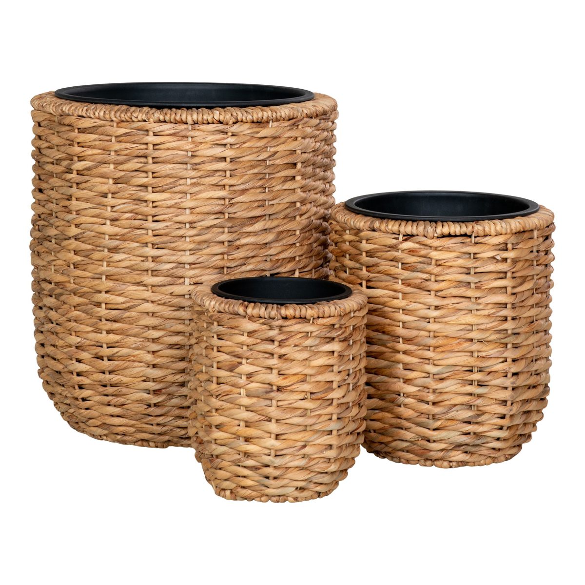 Hanoi Bloempot - Bloempot, waterhyacint, rond, natuurlijk, set van 3 - Afbeelding 1