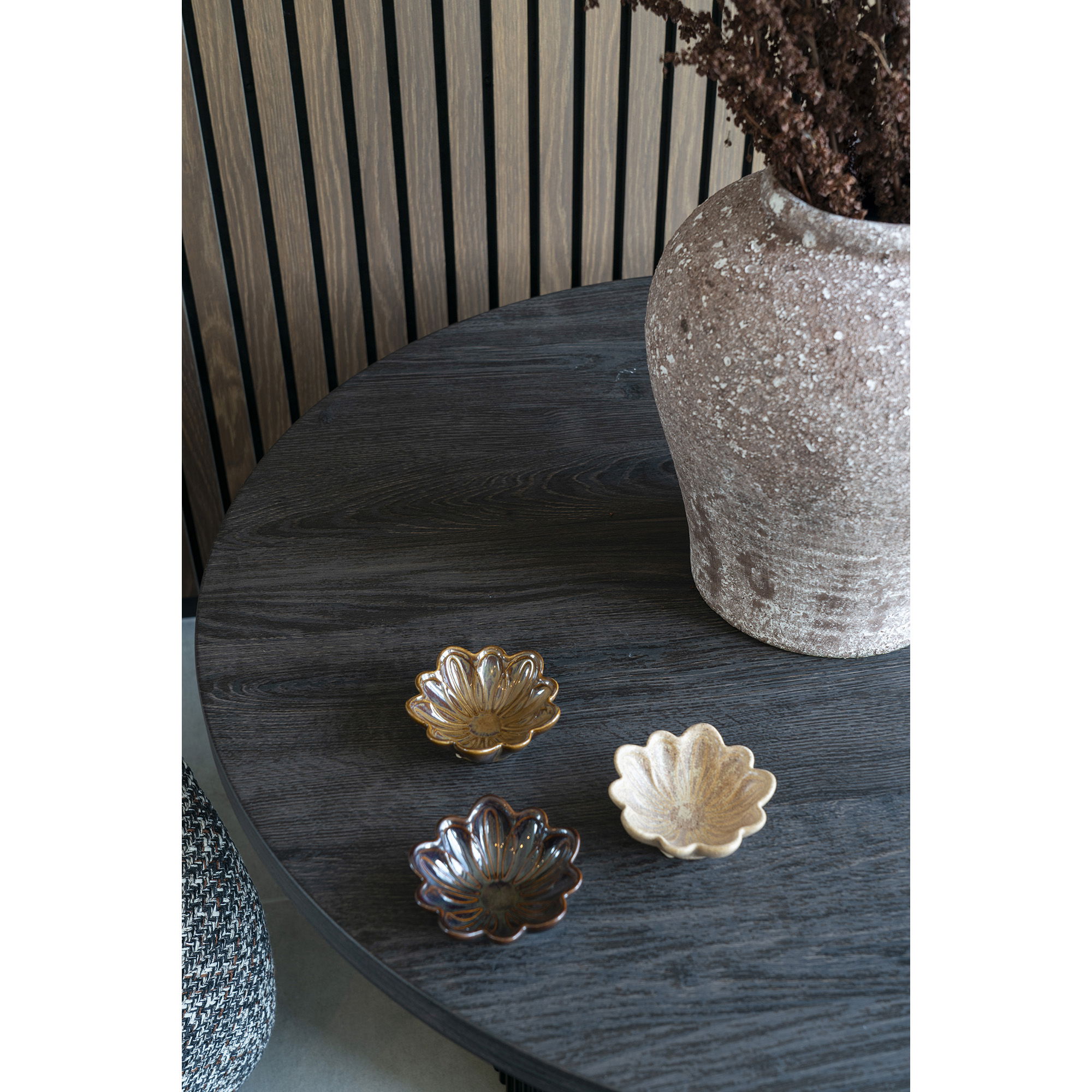 4441704-1.jpg Kom - Kom, keramiek/beige/bruin/donkerbruin, ø8,5x3,5 cm, set van 3 - Afbeelding 2