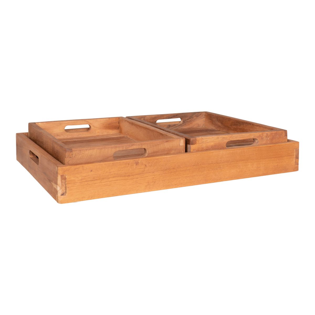 Faro dienblad - 3 dienbladen in teak - Afbeelding 5