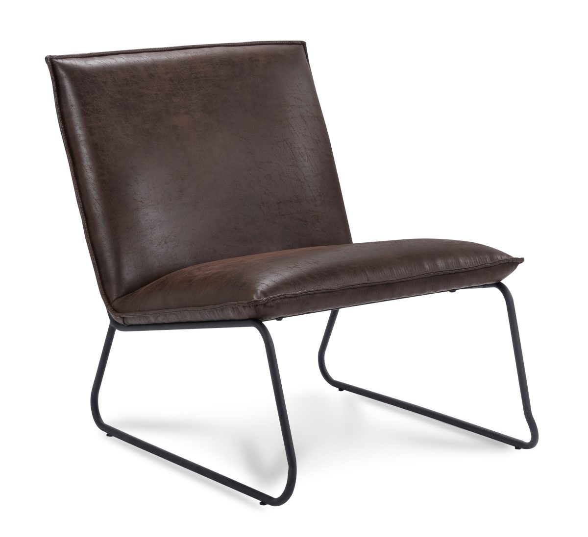 Fauteuil Chapman 1-zits Stof Rawhide Brown 03 Met frame in Gun kleur - Afbeelding 1
