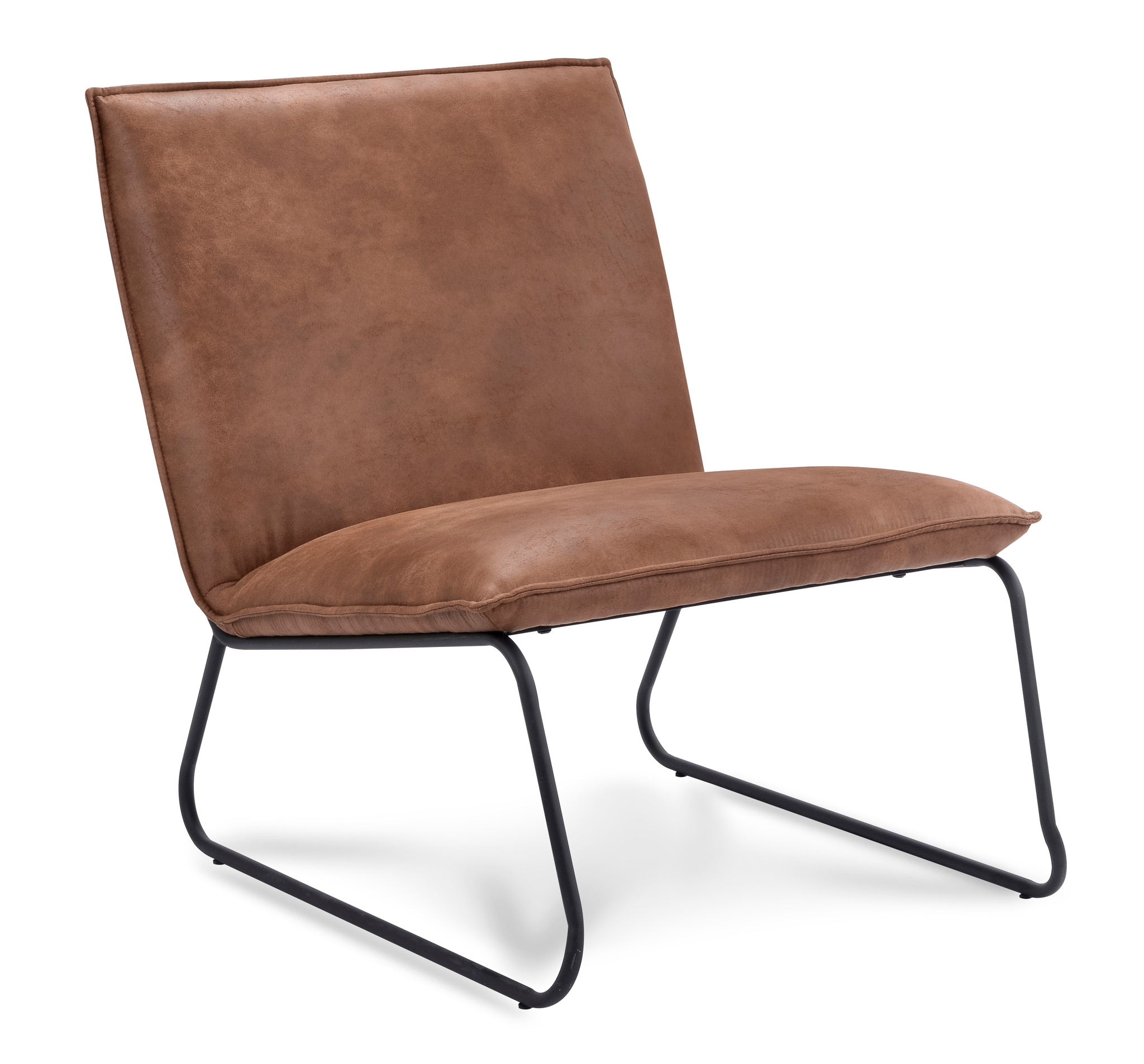 503461-0.jpg Fauteuil Chapman 1-zits Stof Rawhide Cognac 12 met geweer kleurig frame - Afbeelding 1