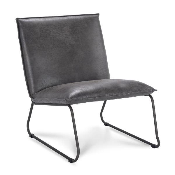 Fauteuil Chapman 1-zits Stof Rawhide Grey 05 Met frame in Gun kleur