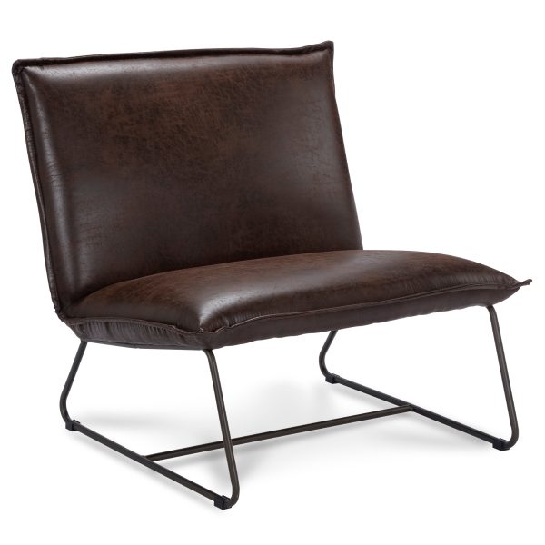 Fauteuil Chapman 1,5-zits Stof Rawhide Brown 03 Met frame in Gun kleur