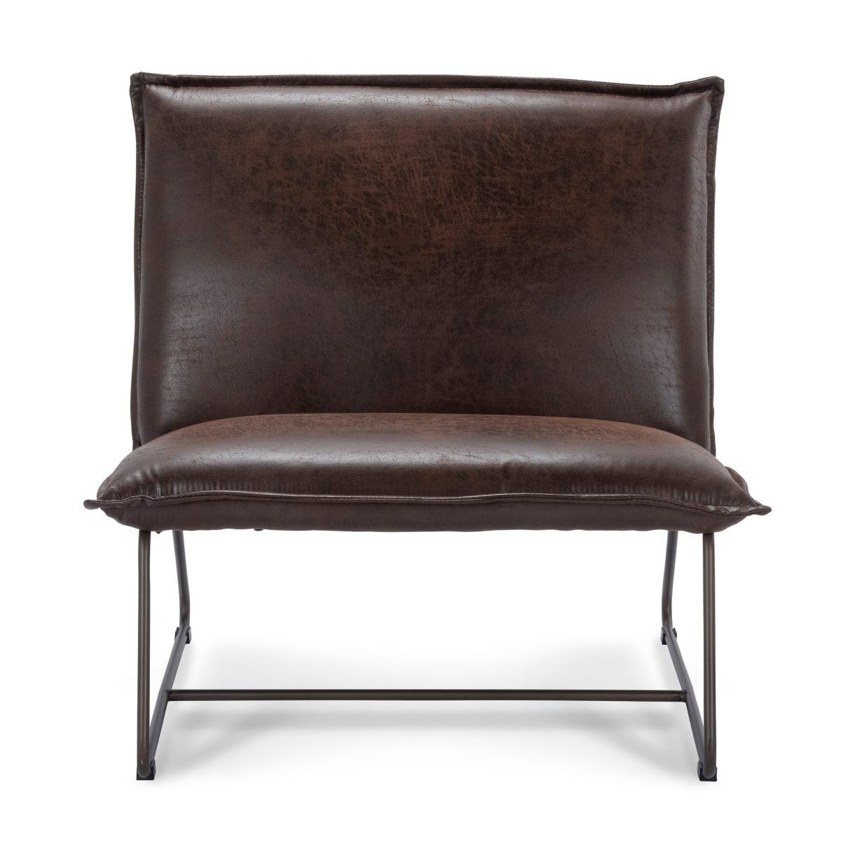 Fauteuil Chapman 1,5-zits Stof Rawhide Brown 03 Met frame in Gun kleur - Afbeelding 2