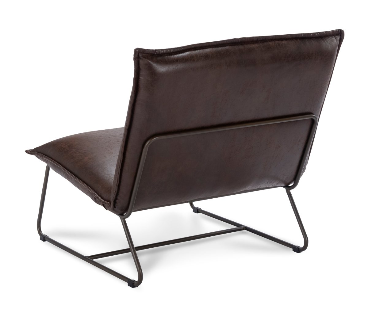 Fauteuil Chapman 1,5-zits Stof Rawhide Brown 03 Met frame in Gun kleur - Afbeelding 3