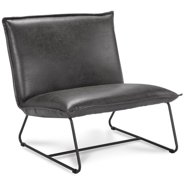 Fauteuil Chapman 1,5-zits Stof Rawhide Grey 05 met frame in Gun kleur
