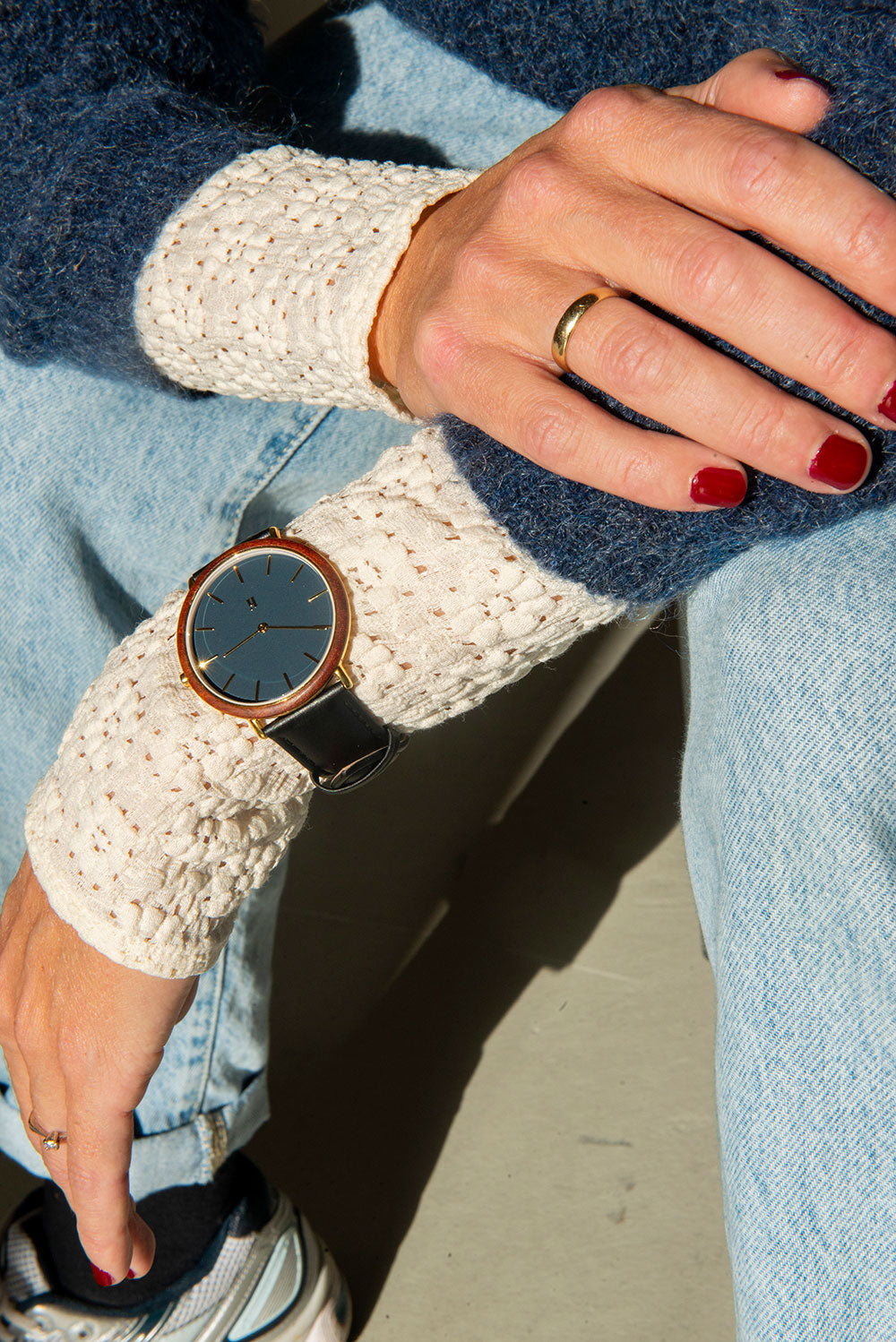 601513202004-2.jpg Horloge Smokey Blue - Afbeelding 3