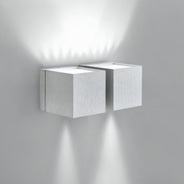 Dau 80 Wandlamp 2 x G9 Geborsteld aluminium