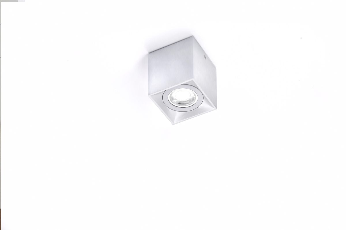 Dau 80 plafondlamp GU10 Geborsteld aluminium - Afbeelding 1