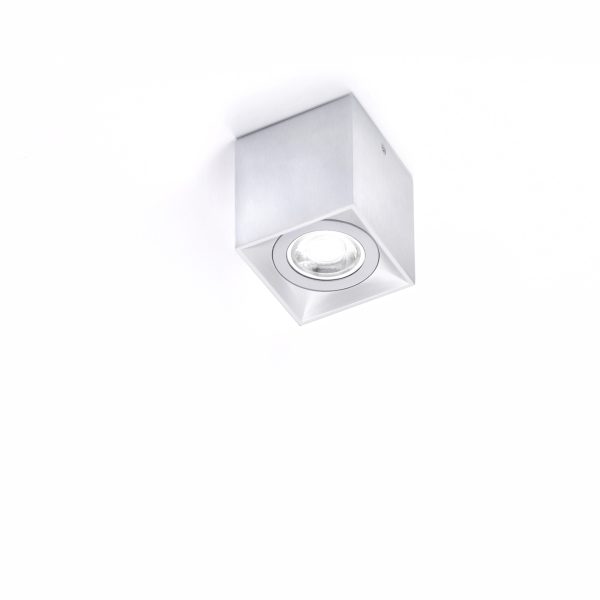 Dau 80 plafondlamp GU10 Geborsteld aluminium