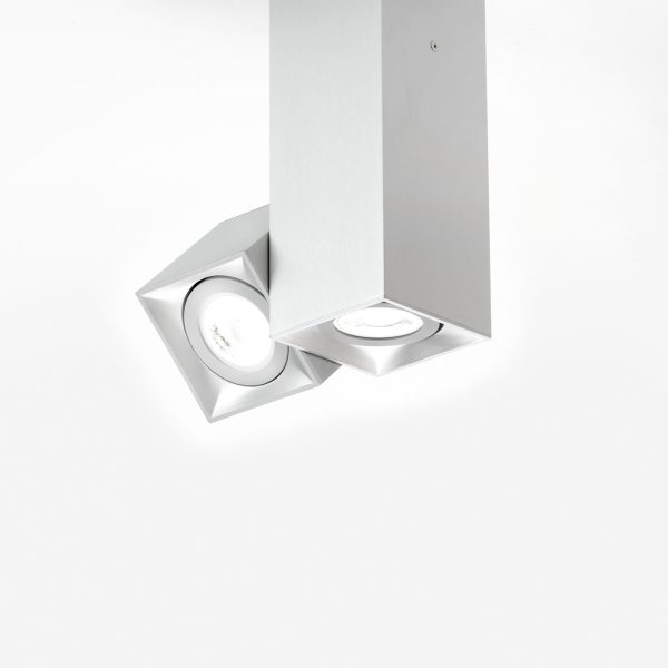 Dau 80 plafondlamp 2 x GU10 Geborsteld aluminium