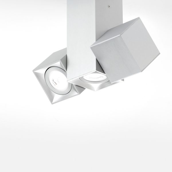Dau 80 plafondlamp 3 x GU10 Geborsteld aluminium