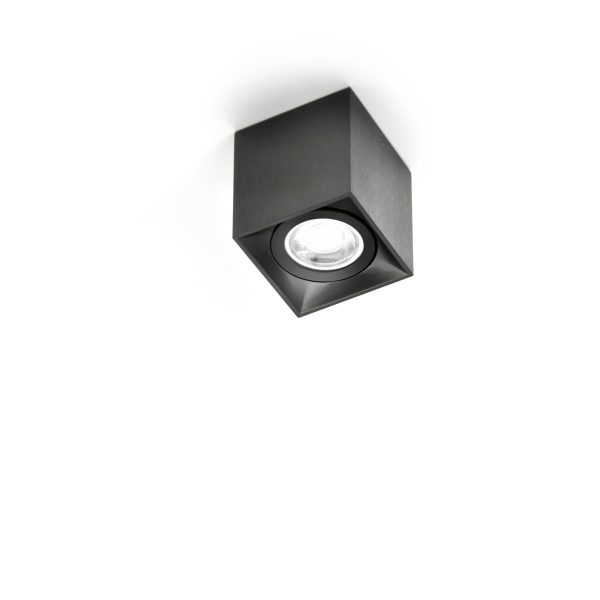Dau 80 plafondlamp GU10 Geborsteld zwart aluminium