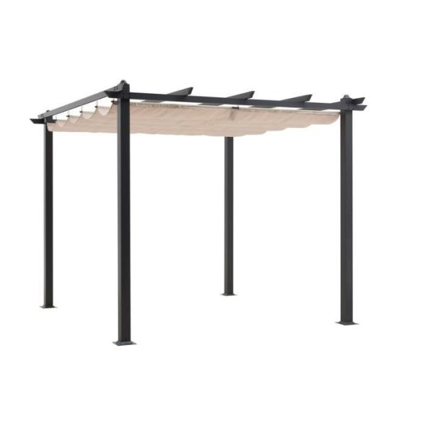 CORDOBA aluminium pergola - Beige - 3 x 3 meter
