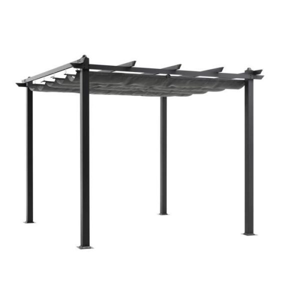 CORDOBA aluminium pergola - Grijs - 3 x 3 m