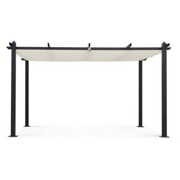 Aluminium pergola CORDOBA - Ecru - 4 x 3m