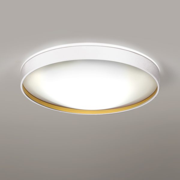 Alina plafondlamp @ 37 cm 2 x E27 Wit + goud textuur interieur