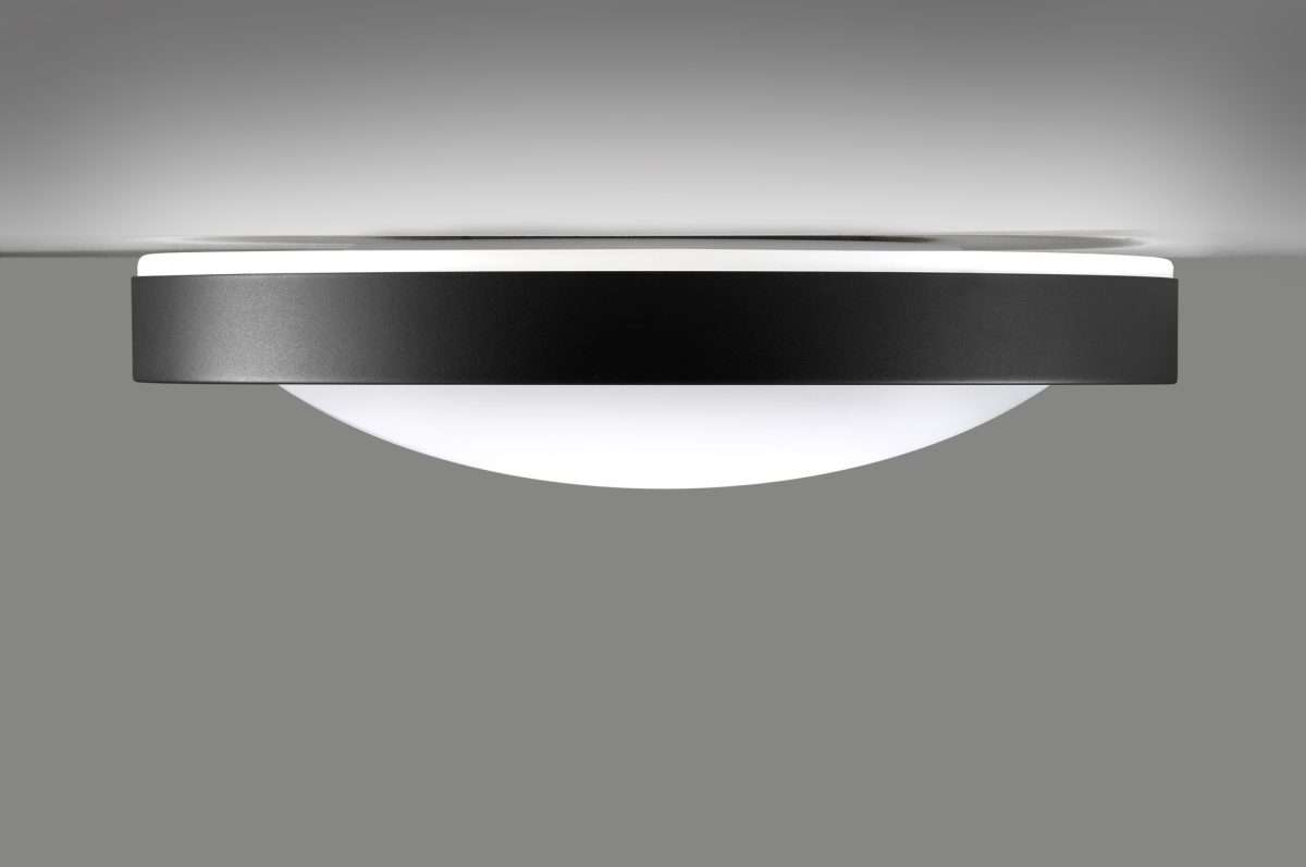 Alina plafondlamp @ 37 cm 2 x E27 antraciet grijs + goud met textuur aan de binnenkant - Afbeelding 1