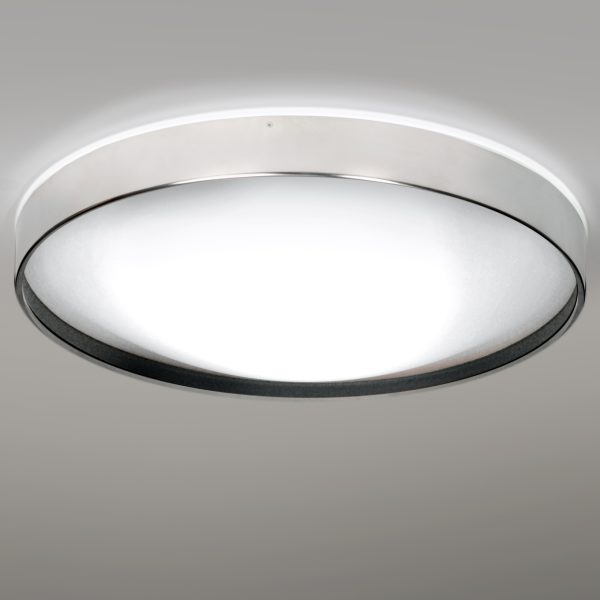 Alina plafondlamp @ 37 cm 2 x E27 Glanzend chroom + zwart gestructureerd interieur
