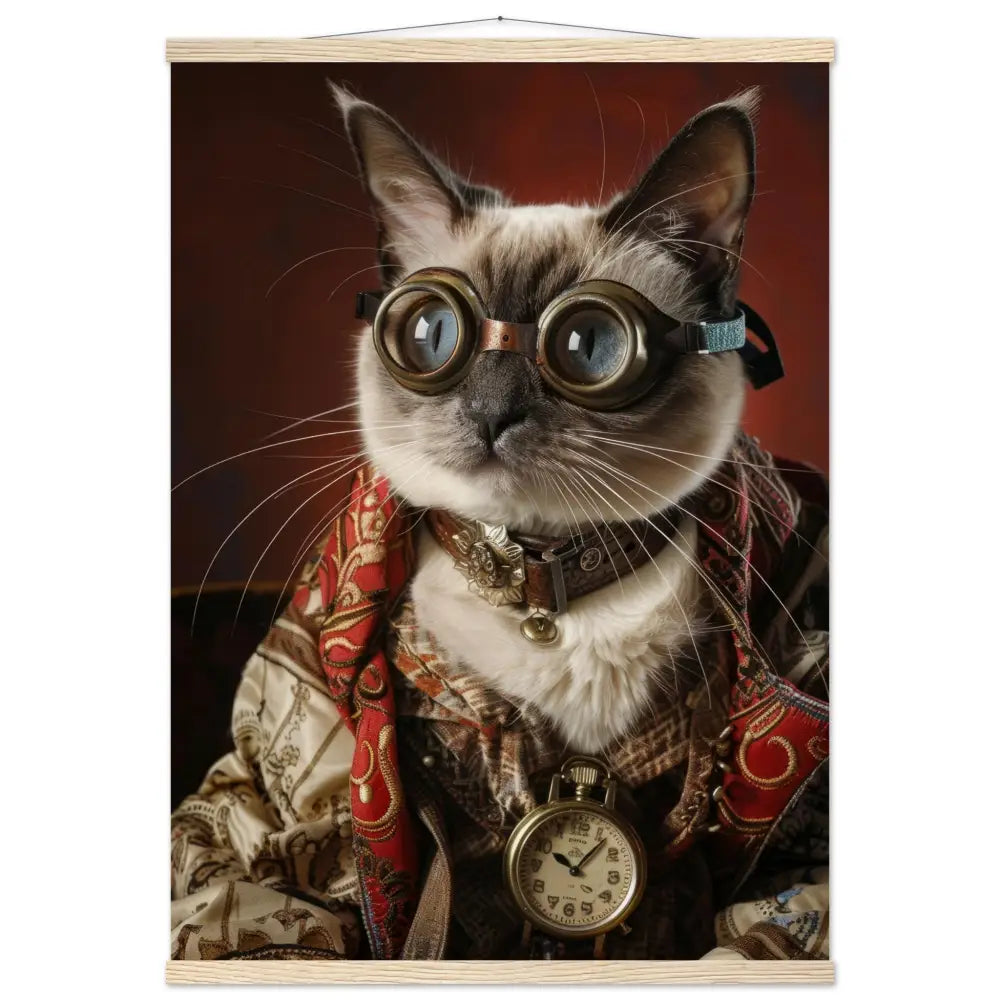 6a80da04-2e83-4f74-8831-a03b7bd21a04-0.jpg Schoolposter van een vrouwelijke Tonkinese kat - Afbeelding 1