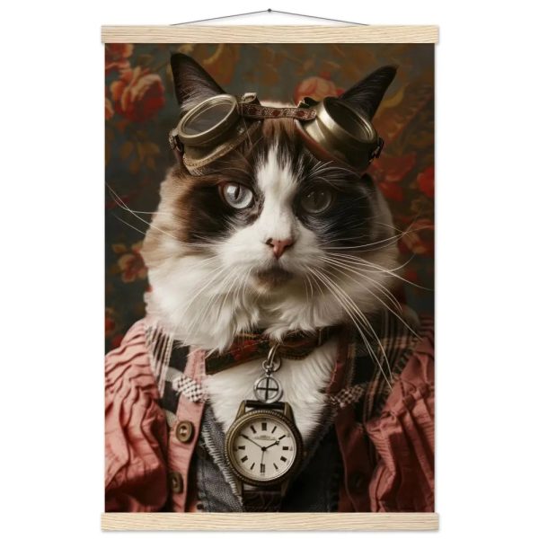 Schoolposter van een vrouwelijke Sneeuwschoen kat